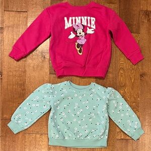Toddler Girls Jumping Beans Sweatshirts - 4T - Disney Minnie Mouse + Floral